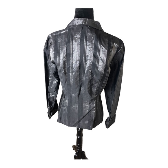 Alex Evenings Longsleeve Button Down  Blouse Size Small - Picture 3 of 5